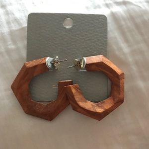 Wood Hoop Earrings